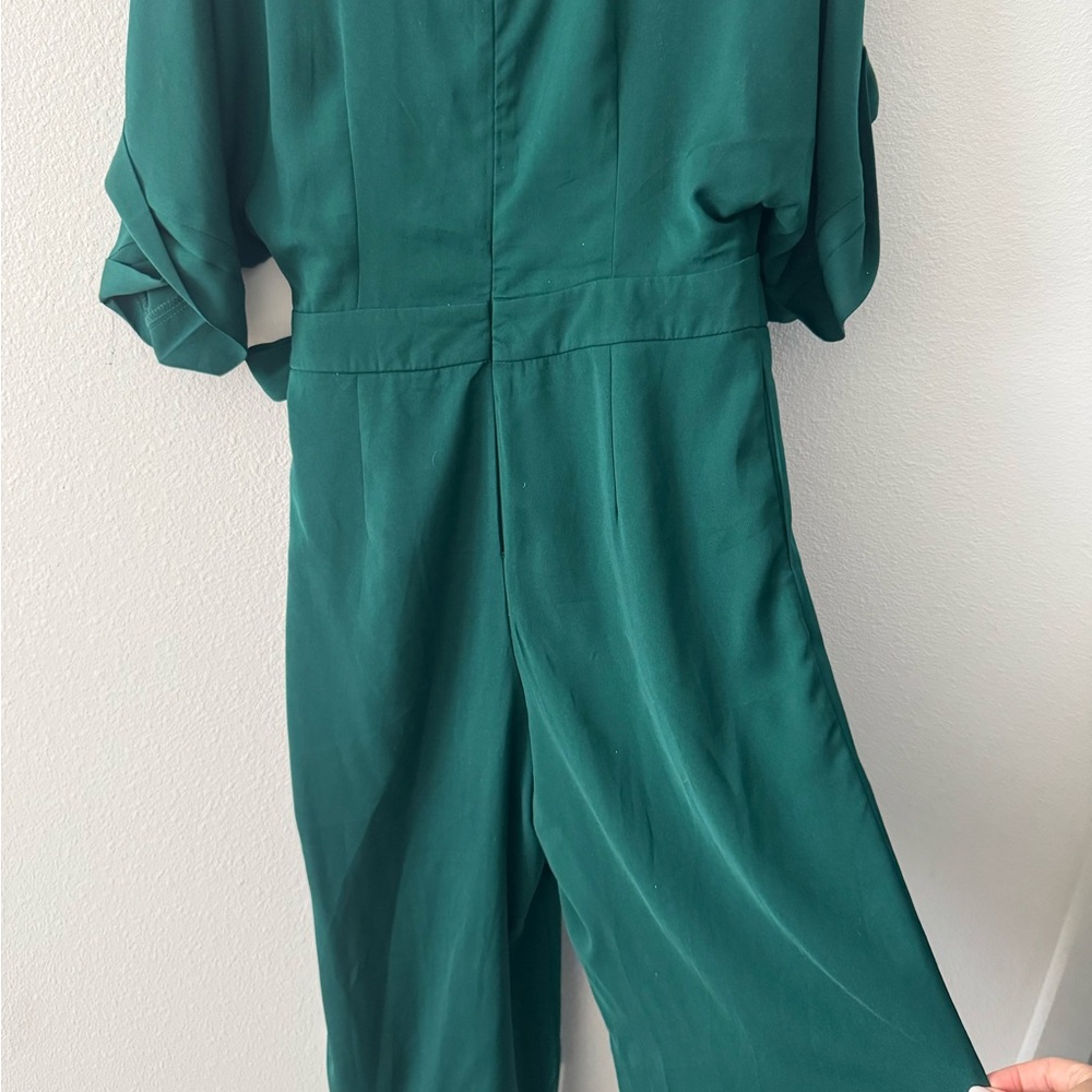 Green Wrap jumpsuit - Picture 4 of 5